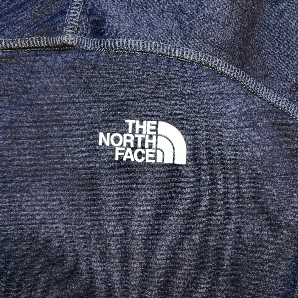 The North Face Mens Gray Geometric Pattern Quarter Zip Pullover Sweater Large